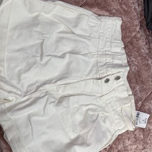 White jean shorts